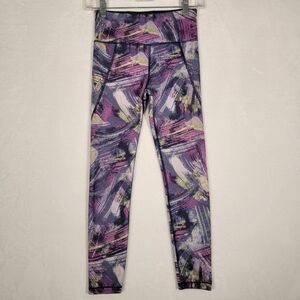 Athleta Girl's Simone Biles Reversible Leggings in Multi/Navy, NO SIZE